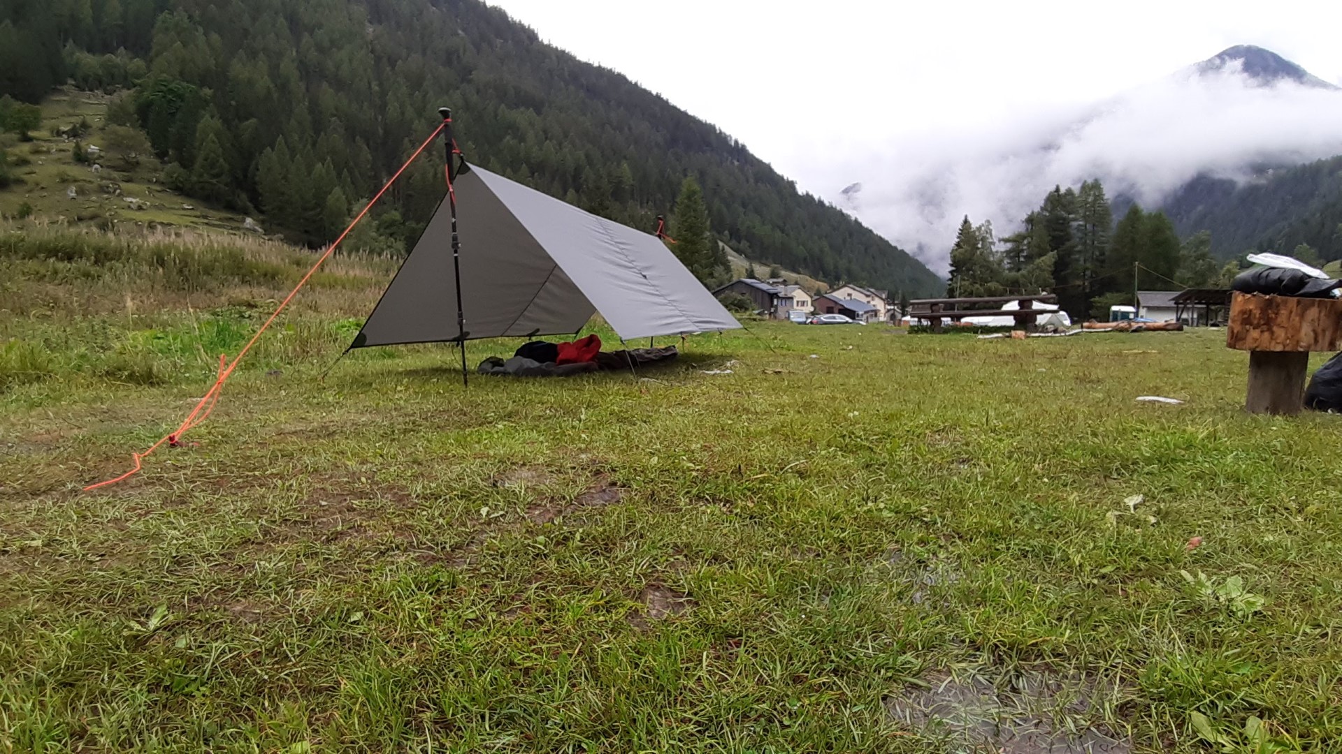 tarp campsite